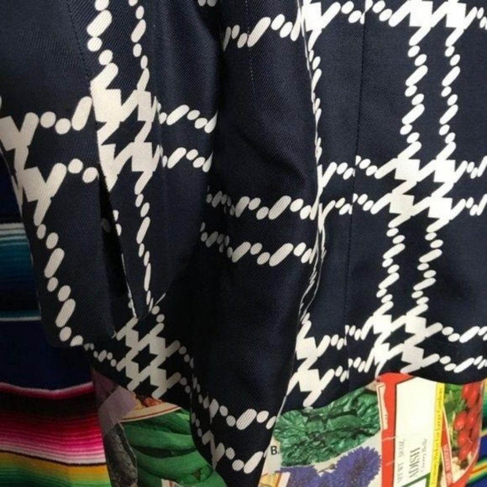 Pendleton Silk Patterned Weave Blazer Ricrac - image 4